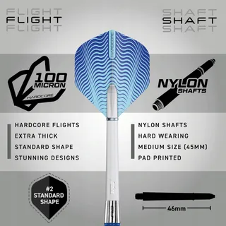 RED DRAGON Stag 28g Wolfraam Darts met Flights en Schachten — miniatuur 3