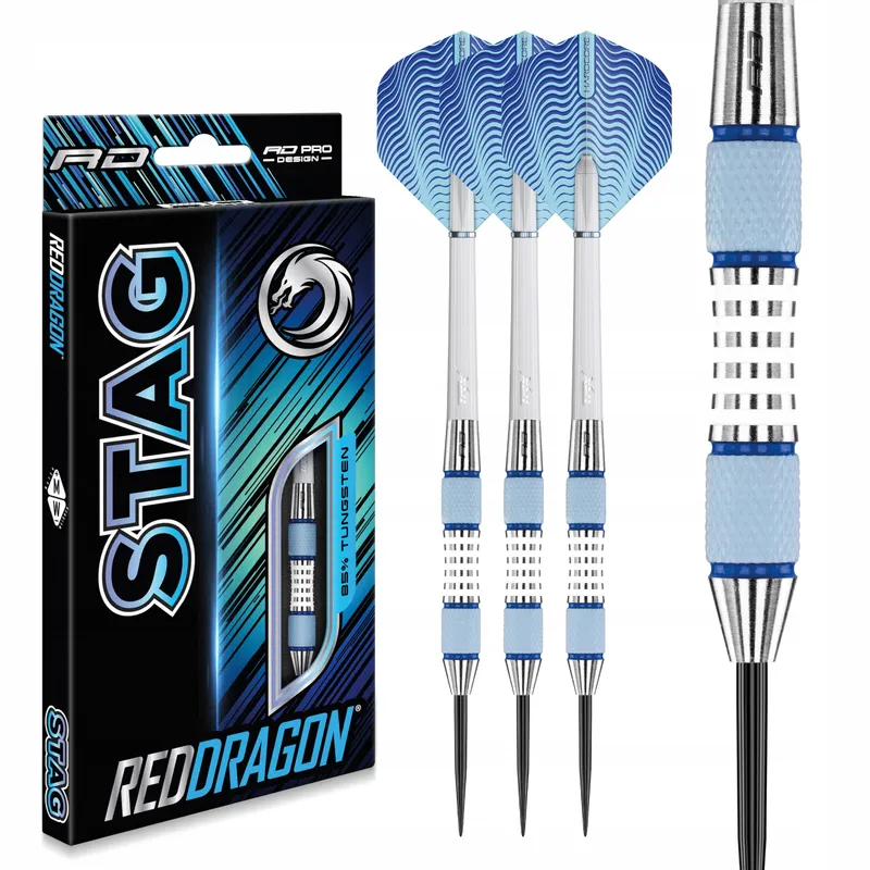 RED DRAGON Stag 28g Wolfraam Darts met Flights en Schachten — foto 1