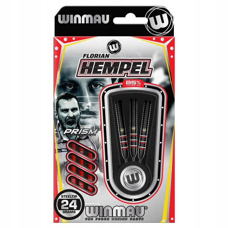 WINMAU Florian Hempel Dartset 24g 85% Flights Schachten — foto 4