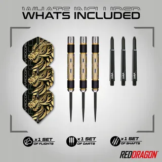 RED DRAGON Golden Eyes Dartset 24g 85% Wolfraam — miniatuur 2