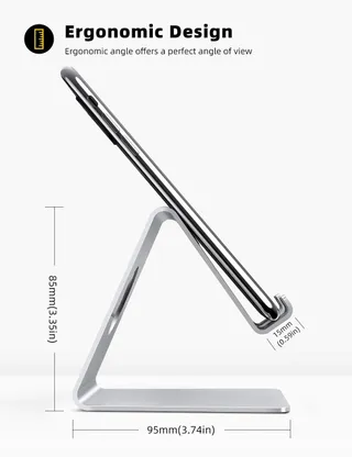 LAMICALL Telefoonstandaard iPhone Huawei Zilver — miniatuur 6