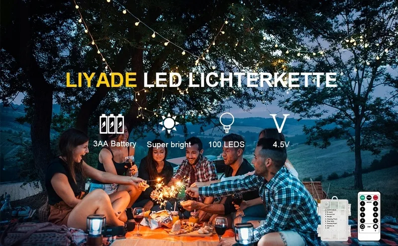 Fairy Waterdichte Tuinlichtketting 100 LED — foto 8