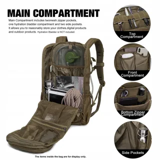 MARDINGTOP Militaire Rugzak 28L Licht Tactisch Molle Wandelen — miniatuur 4