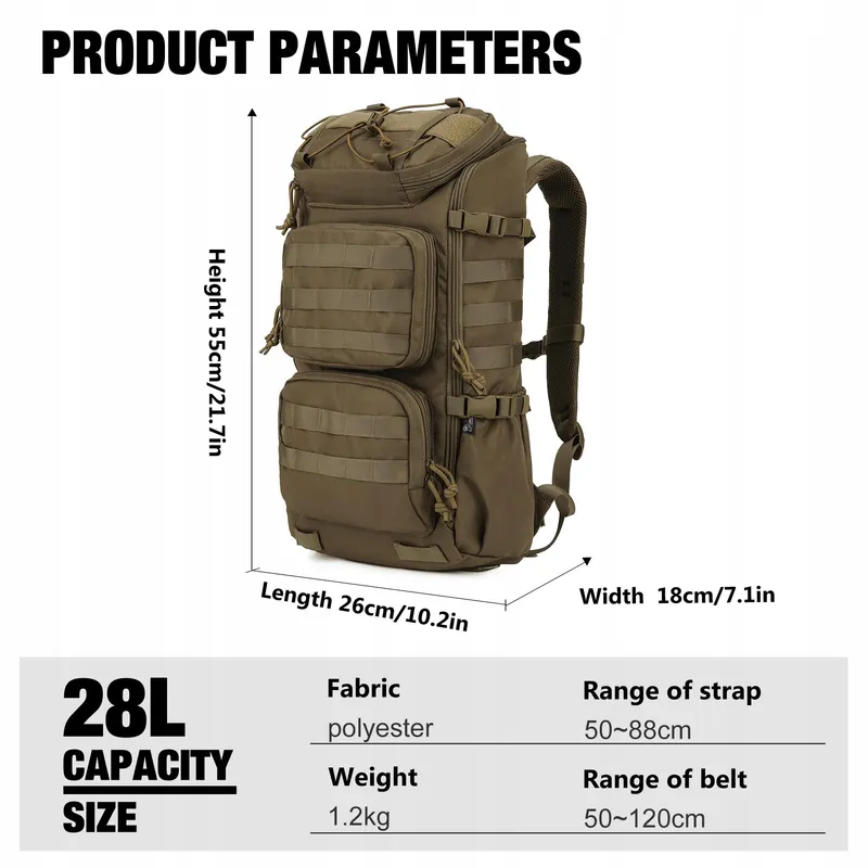 MARDINGTOP Militaire Rugzak 28L Licht Tactisch Molle Wandelen — foto 2