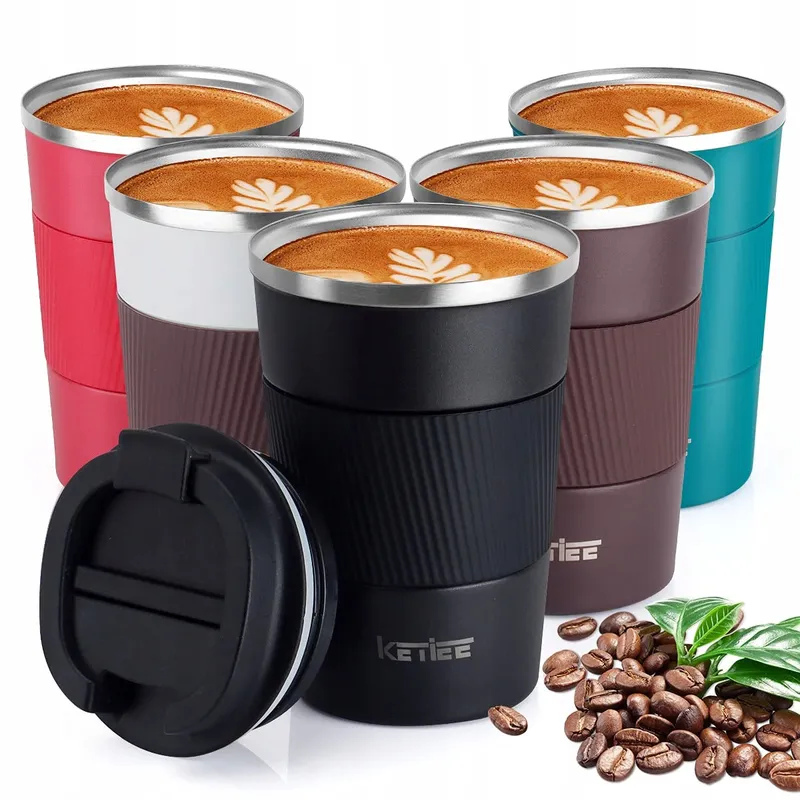 KETIEE Thermosbeker Reismok 510ml Roestvrij Staal Zwart — foto 1