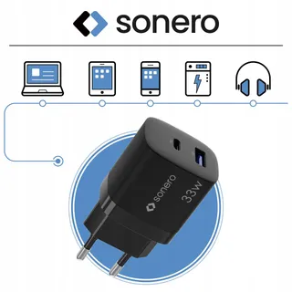 SONERO USB C Oplader 33W 2-Poorts Snellader iPhone Samsung — miniatuur 2