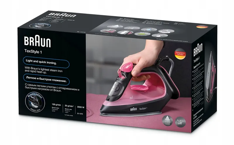 BRAUN TexStyle 1 Strijkijzer 2000W SuperCeramic 220ml Eco — foto 4
