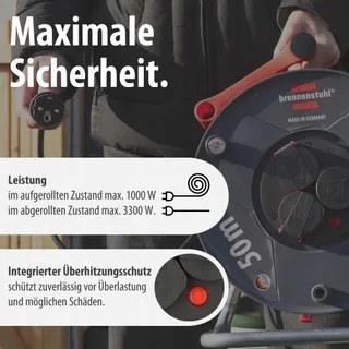 BRENNENSTUHL Garant V2 Kabelhaspel IP44 50m Buiten — miniatuur 6