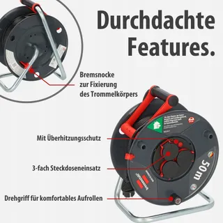BRENNENSTUHL Garant V2 Kabelhaspel IP44 50m Buiten — miniatuur 4