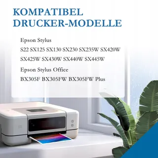 PAEOLOS T1285 Inktset Compatibel Epson SX235W SX125 SX130 BX305F — miniatuur 2