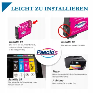 PAEOLOS T1285 Inktset Compatibel Epson SX235W SX125 SX130 BX305F — miniatuur 5