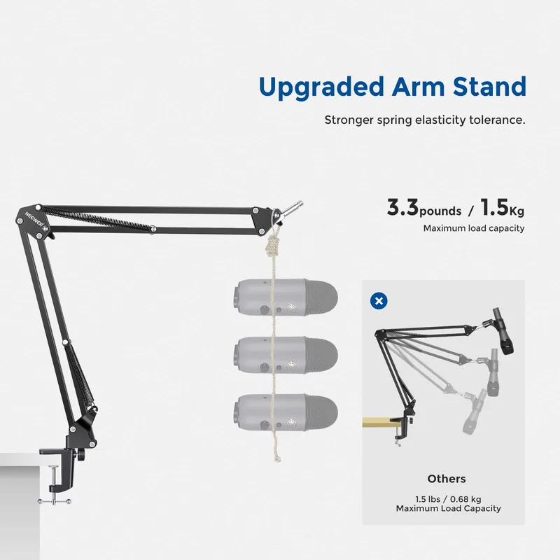 NEEWER Microfoonarmstandaard Boom Compatibel Yeti Snowball — foto 4