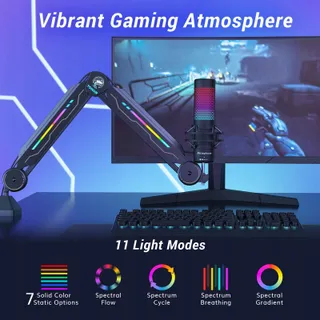 TONOR T90 Microfoonarm RGB Verlichting Verstelbaar Gamers — miniatuur 2