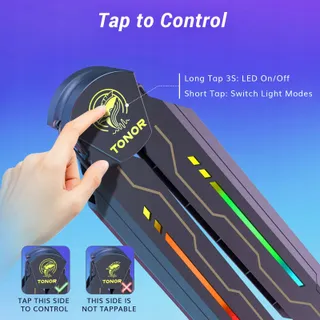TONOR T90 Microfoonarm RGB Verlichting Verstelbaar Gamers — miniatuur 3