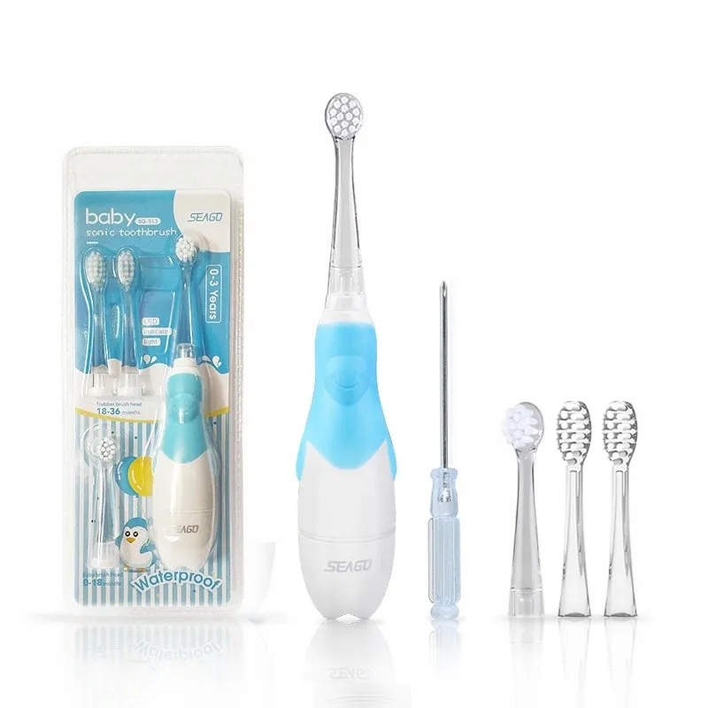 SEAGO SG-513 Elektrische Tandenborstel Kinderen LED Timer IPX7 Blauw — foto 9