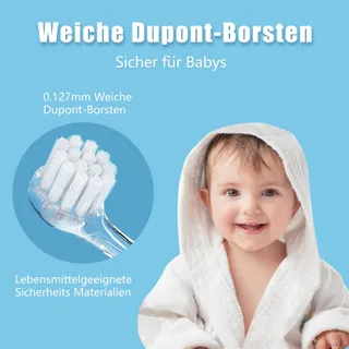SEAGO SG-513 Elektrische Tandenborstel Kinderen LED Timer IPX7 Blauw — miniatuur 3