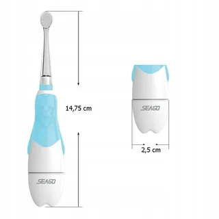 SEAGO SG-513 Elektrische Tandenborstel Kinderen LED Timer IPX7 Blauw — miniatuur 11