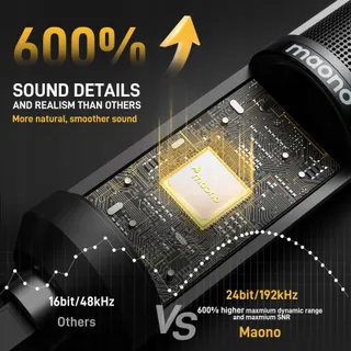 MAONO PM421 USB Microfoon PC Streaming Podcast Gaming YouTube — miniatuur 6