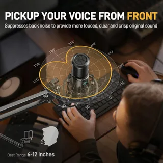 MAONO PM421 USB Microfoon PC Streaming Podcast Gaming YouTube — miniatuur 5