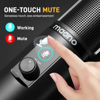 MAONO PM421 USB Microfoon PC Streaming Podcast Gaming YouTube — miniatuur 3