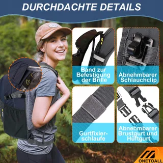 ONETOALL Diefstalbestendige Rugzak 20L Licht Waterdicht Fietsen Wandelen — miniatuur 6
