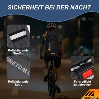 ONETOALL Diefstalbestendige Rugzak 20L Licht Waterdicht Fietsen Wandelen — miniatuur 8