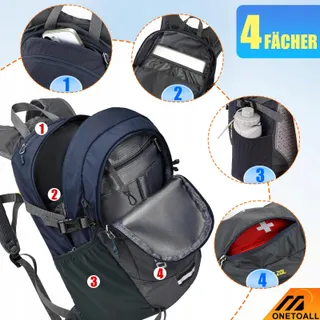 ONETOALL Diefstalbestendige Rugzak 20L Licht Waterdicht Fietsen Wandelen — miniatuur 5