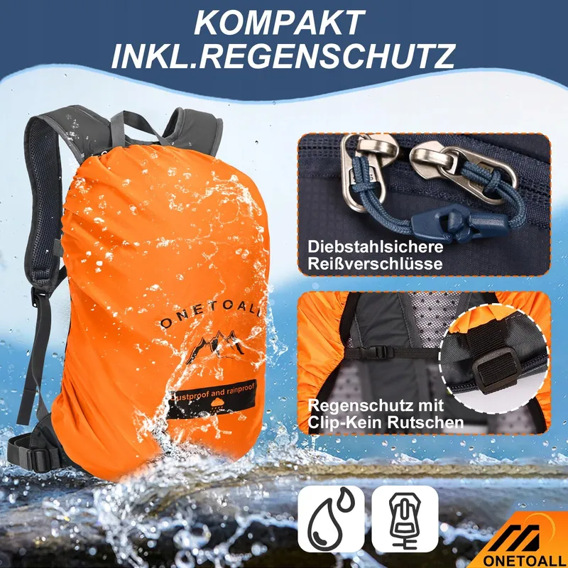 ONETOALL Diefstalbestendige Rugzak 20L Licht Waterdicht Fietsen Wandelen — foto 2