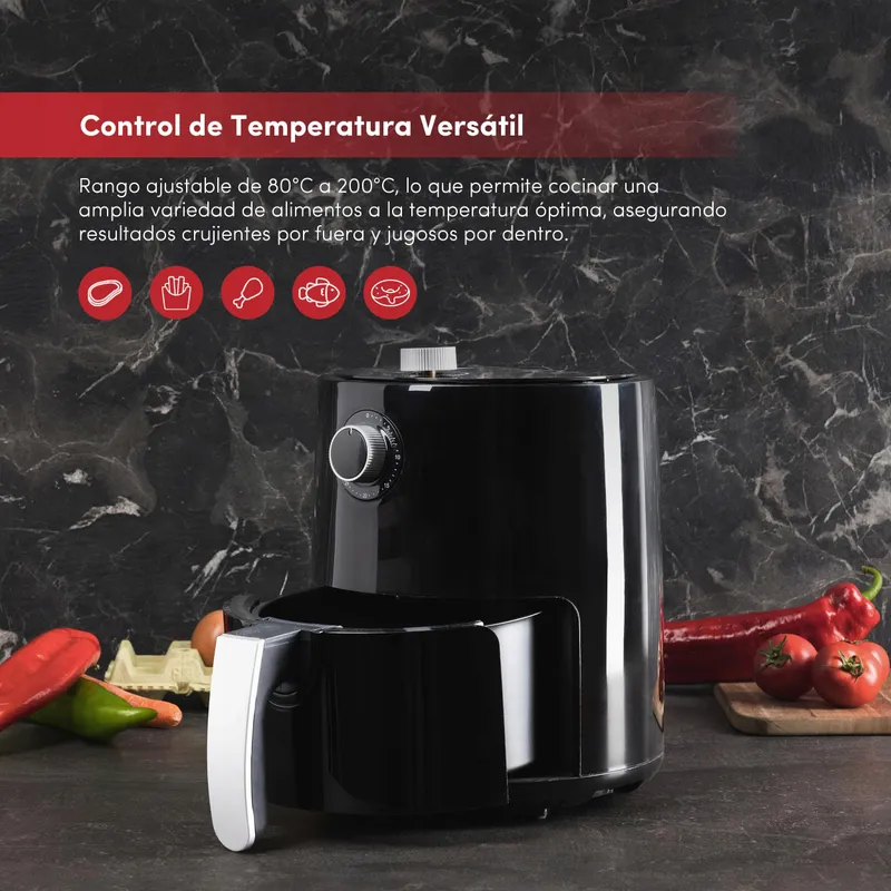 SWISSHOME SH-6653 Airfryer 2,5L 1200W Zilver — foto 3