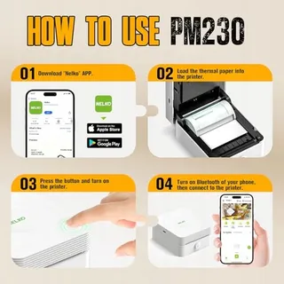 NELKO PM230 Mini Thermoprinter Bluetooth Etiketten Foto's — miniatuur 9