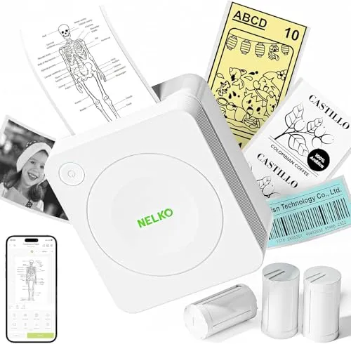 NELKO PM230 Mini Thermoprinter Bluetooth Etiketten Foto's — foto 1