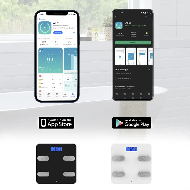 WOTTOCARE Digitale Personenweegschaal 150kg Met App — foto 6
