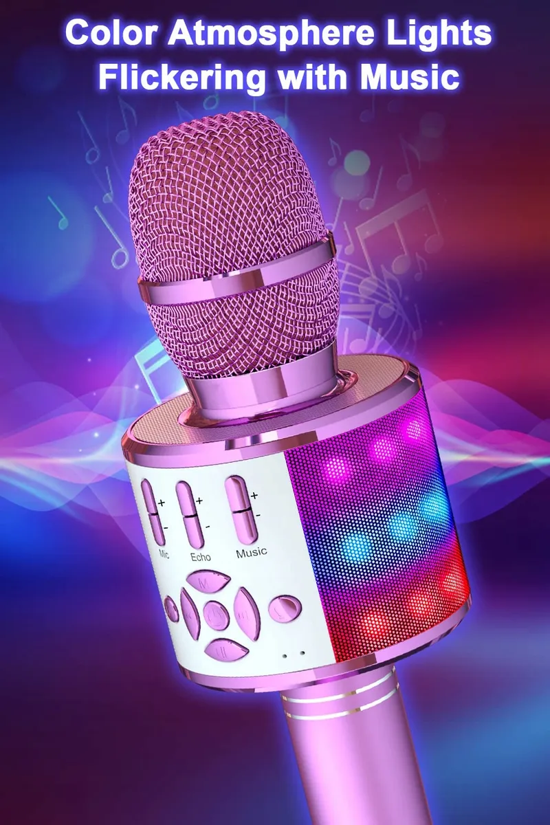 BONAOK Karaoke Kindermicrofoon Bluetooth 4-in-1 Draadloos — foto 4