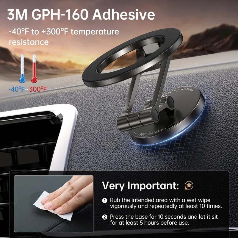 SYNCWIRE Autohouder MagSafe Magnetisch iPhone 16 15 14 Pro Max — foto 5
