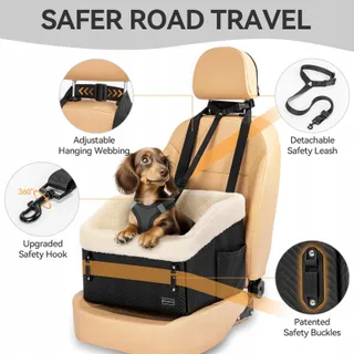 PETSFIT Hondenautostoel tot 12kg Afneembare Hoes — miniatuur 3