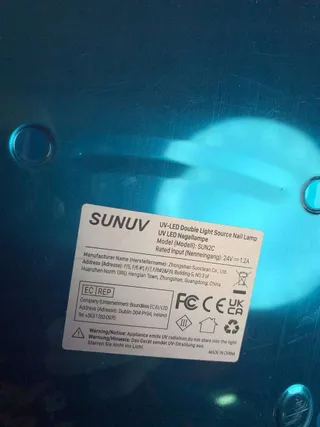 SUNUV SUN2C UV LED Nagellamp Timer Sensor Blauw — miniatuur 10