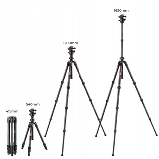 K&F CONCEPT Camerastatief Koolstofvezel 162cm Arca Swiss Compatibel — miniatuur 6
