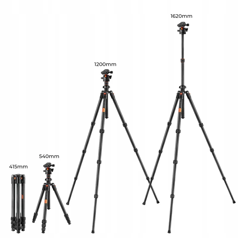 K&F CONCEPT Camerastatief Koolstofvezel 162cm Arca Swiss Compatibel — foto 6
