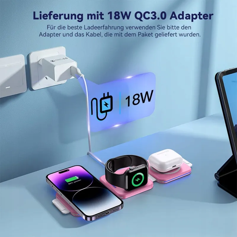 ZUMSEY Draadloos Laadstation iPhone Apple Watch — foto 4