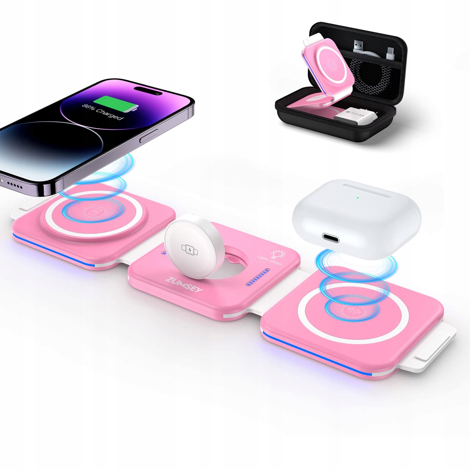 ZUMSEY Draadloos Laadstation iPhone Apple Watch