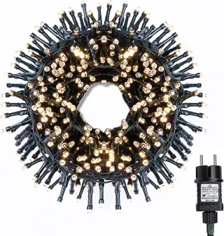 GRESONIC Lichtsnoer Kerst Binnen Buiten 400 LED Warm Wit — miniatuur 13