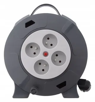 ZENITECH Kabelhaspel 4 Stopcontacten 10m Geaard met Handvat — miniatuur 1