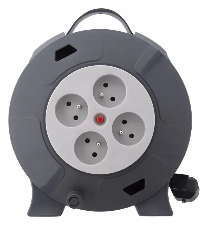ZENITECH Kabelhaspel 4 Stopcontacten 10m Geaard met Handvat — foto 1