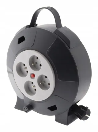 ZENITECH Kabelhaspel 4 Stopcontacten 10m Geaard met Handvat — miniatuur 4