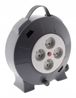 ZENITECH Kabelhaspel 4 Stopcontacten 10m Geaard met Handvat — miniatuur 2