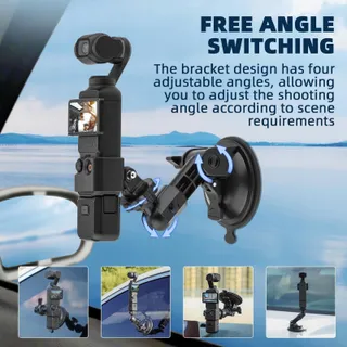 BRDRC Zuignaphouder Ruit voor GoPro Insta360 Actiecamera's — miniatuur 4
