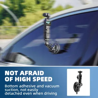BRDRC Zuignaphouder Ruit voor GoPro Insta360 Actiecamera's — miniatuur 3