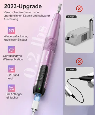 HEBECA Draadloze Nagelfrees 20000 rpm Manicure Set — miniatuur 3