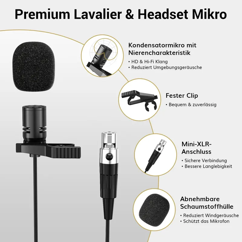 TONOR UHF Draadloze Microfoonset met Headsetmicrofoon β foto 6