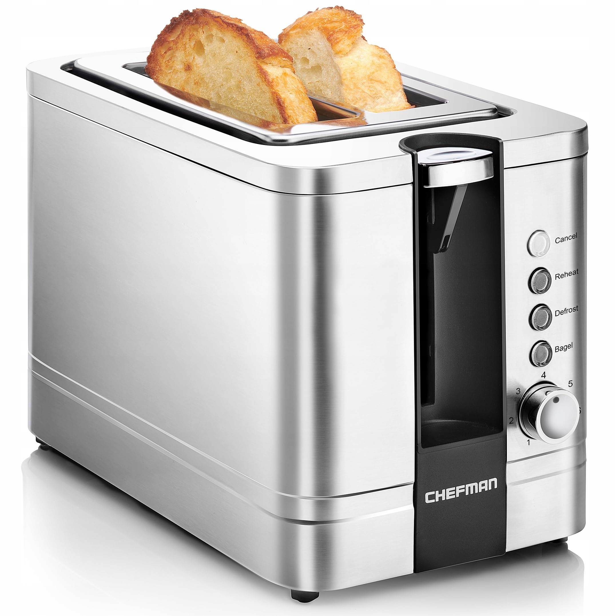 CHEFMAN RVS Broodrooster 2 Sleuven 7 Standen Extra Breed Bagel
